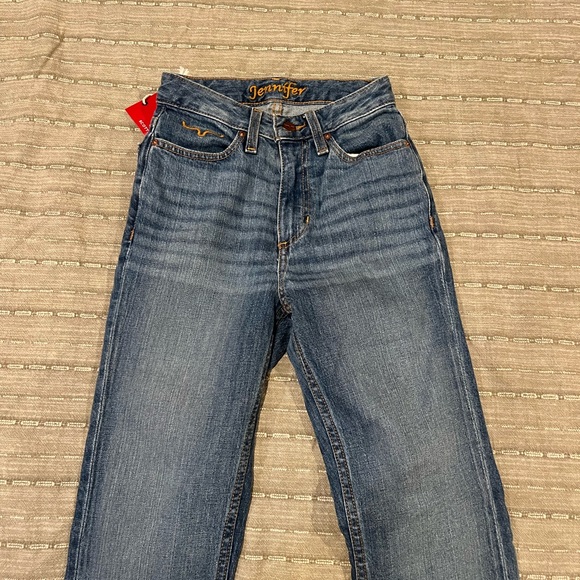 Jennifer Kimes Blue Flared Wide-Leg Jeans 000/32 - Picture 2 of 8